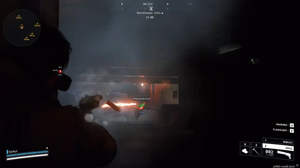 Arc Raiders combat ESP on Makadebinesi at 51 meters during a firefight