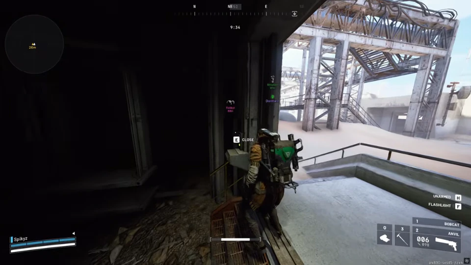 Arc Raiders name ESP on players standing in a doorway, including a Dormant tag